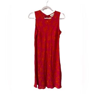 Sigrid Olsen Sport Vintage Red and Orange Floral Dress Size 8